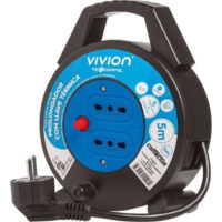 Alargue Enrollador Vivion 5mt C/ 2 Tomas