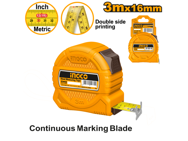 INGCO CINTA METRICA 3MTS X 16MM INGCO