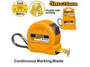 INGCO CINTA METRICA 5MX25MM DOBLE IMPRESA MET/PULG_HSMT39525