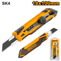 TRINCHETA 18 MM INGCO HKNS16618 CON 1 HOJA MATERIAL SK5 SOFT GRIP