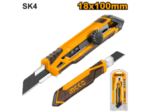 TRINCHETA 18 MM INGCO HKNS16618 CON 1 HOJA MATERIAL SK5 SOFT GRIP