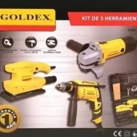 GOLDEX KIT AMOLAD.-TALADRO-LIJADORA + 22 ACC.