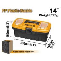 INGCO CAJA HERRAMIENTA 14" BROCHE PLASTICO