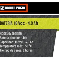 DOWEN PAGIO BATERIA 18V - 4AH